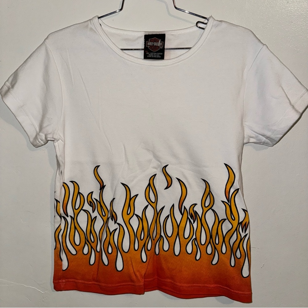 Vintage Harley Davidson Flames Tee Size XL